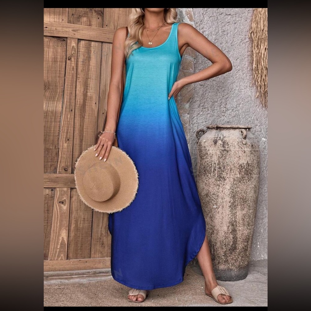 SHEIN Ladies' Ombre Sleeveless Dress-new never worn